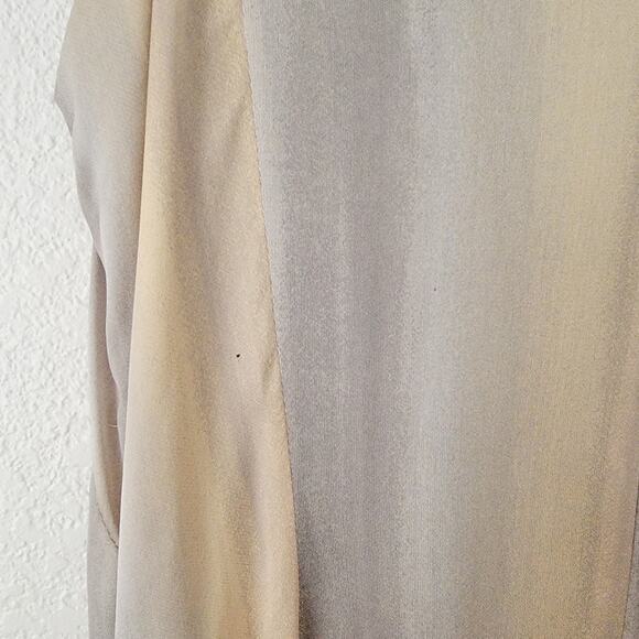 Banana Republic Silk Slip Dress Pastel Neutral Midi Size 4 - Picture 6 of 8